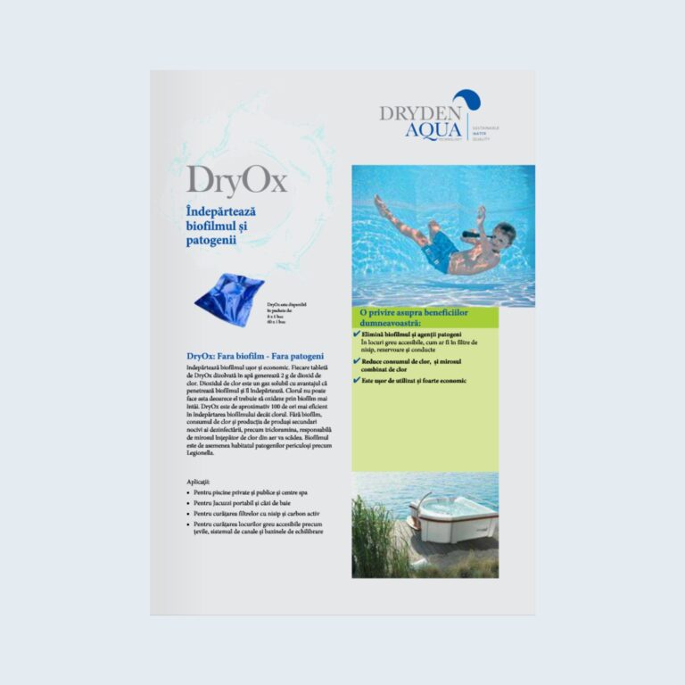 DryOx Soluție pentru îndepărtare biofilm și patogeni din piscină